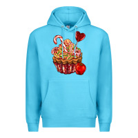 Ocean Blue Christmas candy cupcake Premium Hoodie - AdoDesignShop