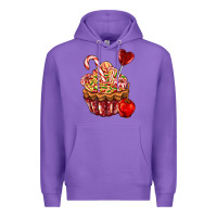 Purple Christmas candy cupcake Premium Hoodie - AdoDesignShop
