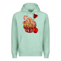 Seafoam Christmas candy cupcake Premium Hoodie - AdoDesignShop