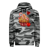 Slate Camo Christmas candy cupcake Premium Hoodie - AdoDesignShop