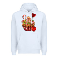 White Christmas candy cupcake Premium Hoodie - AdoDesignShop