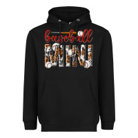Black baseball mini with leopard Heavyweight Hoodie - texasbilliewilder