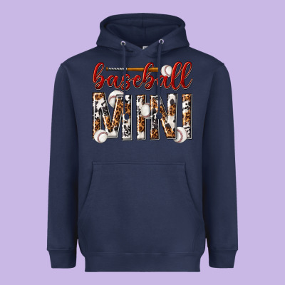 Heavyweight Hoodie baseball mini with leopard