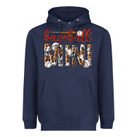 Navy baseball mini with leopard Heavyweight Hoodie - texasbilliewilder