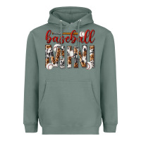 Sage baseball mini with leopard Heavyweight Hoodie - texasbilliewilder