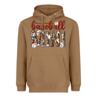 Toasted Coconut baseball mini with leopard Heavyweight Hoodie - texasbilliewilder