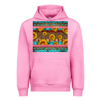 Fuchsia Pink western sunflowers turquoise Urban Hoodie - Artiststas