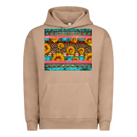 Pigment Burro western sunflowers turquoise Urban Hoodie - Artiststas