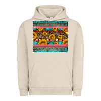 Pigment French Oak western sunflowers turquoise Urban Hoodie - Artiststas