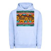Pigment Grape Ice western sunflowers turquoise Urban Hoodie - Artiststas