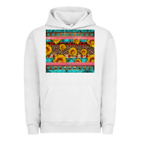 Pigment Lunar Rock western sunflowers turquoise Urban Hoodie - Artiststas