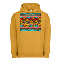 Pigment Peanut Butter western sunflowers turquoise Urban Hoodie - Artiststas