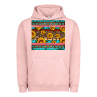Western Sunflowers Turquoise Urban Hoodie | Teevron