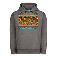 Pigment Tornado western sunflowers turquoise Urban Hoodie - Artiststas