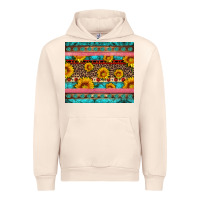 Sandshell western sunflowers turquoise Urban Hoodie - Artiststas