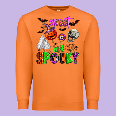 Sweet And Spooky Premium Sweatshirt Designed By Zillion Design Studio