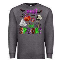 Charcoal Heather sweet and spooky Premium Sweatshirt - Zillion Design Studio