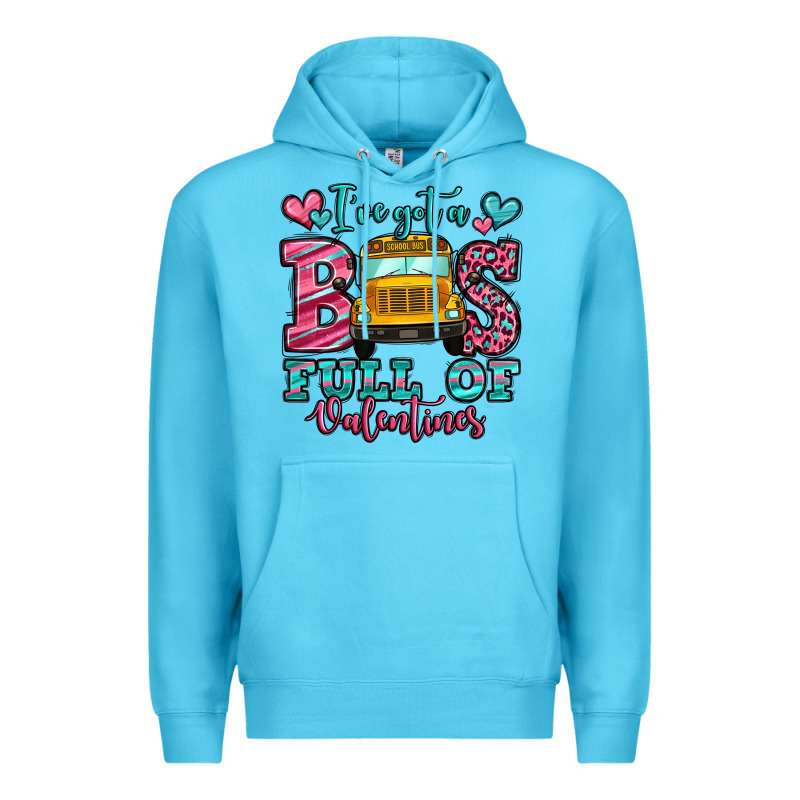 I've Got A Bus Full Of Valentines School Bus Premium Hoodie by Jasminsmagicworld | Teevron