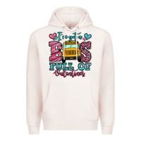 Pale Pink i've got a bus full of valentines school bus Premium Hoodie - Jasminsmagicworld