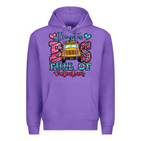 Purple i've got a bus full of valentines school bus Premium Hoodie - Jasminsmagicworld
