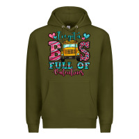 Army Green i've got a bus full of valentines school bus Premium Hoodie - Jasminsmagicworld