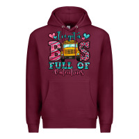 Burgundy i've got a bus full of valentines school bus Premium Hoodie - Jasminsmagicworld