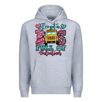 Heather Grey i've got a bus full of valentines school bus Premium Hoodie - Jasminsmagicworld