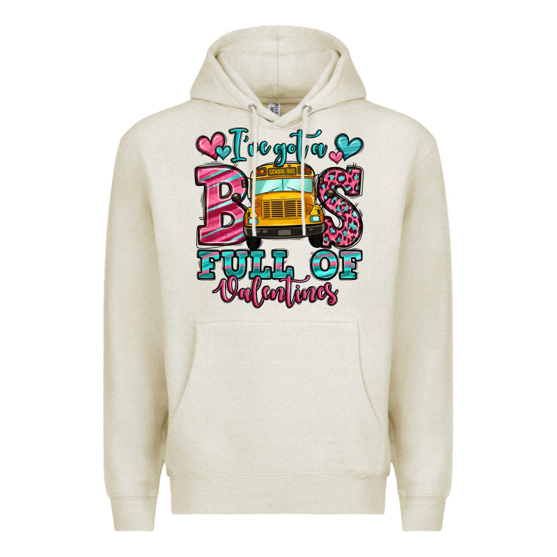 I've Got A Bus Full Of Valentines School Bus Premium Hoodie by Jasminsmagicworld | Teevron