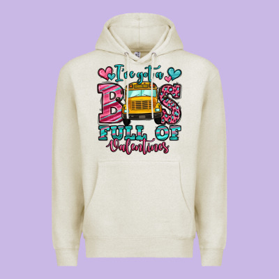 I've Got A Bus Full Of Valentines School Bus Premium Hoodie Designed By Jasminsmagicworld