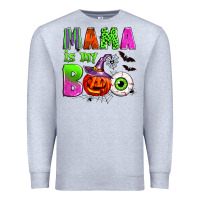 Heather Grey mama is my boo Premium Sweatshirt - Zillion Design Studio