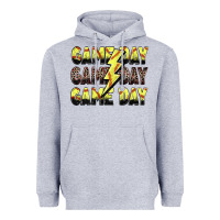 Heather Grey game day game day softball lightning bolt Heavyweight Hoodie - Zillion Design Studio