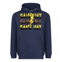 Navy game day game day softball lightning bolt Heavyweight Hoodie - Zillion Design Studio
