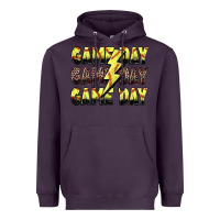 Plum game day game day softball lightning bolt Heavyweight Hoodie - Zillion Design Studio