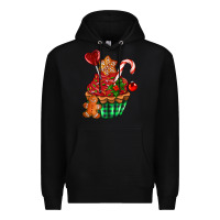Black christmas cupcake Premium Hoodie - AdoDesignShop