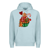 Blue Mist christmas cupcake Premium Hoodie - AdoDesignShop