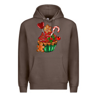 Coffee christmas cupcake Premium Hoodie - AdoDesignShop