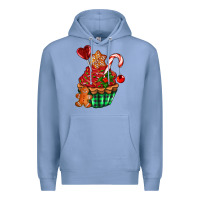 Colony Blue christmas cupcake Premium Hoodie - AdoDesignShop