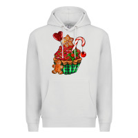 Dove Grey christmas cupcake Premium Hoodie - AdoDesignShop