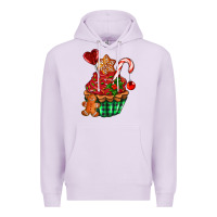 Lilac christmas cupcake Premium Hoodie - AdoDesignShop