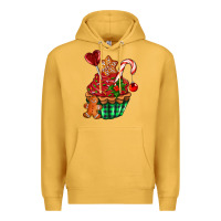 Mustard christmas cupcake Premium Hoodie - AdoDesignShop