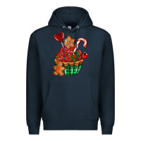 Navy christmas cupcake Premium Hoodie - AdoDesignShop