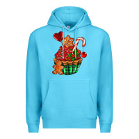 Ocean Blue christmas cupcake Premium Hoodie - AdoDesignShop