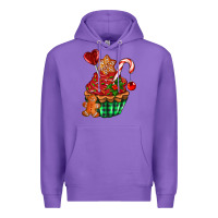 Purple christmas cupcake Premium Hoodie - AdoDesignShop