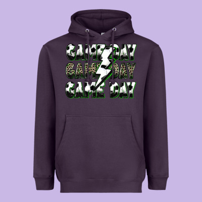 Game Day Game Day Soccer Lightning Bolt Heavyweight Hoodie Designed By Zillion Design Studio
