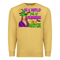 Antique Gold in a world full of princesses be a witch Premium Sweatshirt - Zillion Design Studio