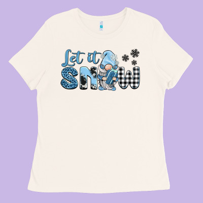 Let It Snow Gnome Ladies Tee Designed By Barkaloodesign