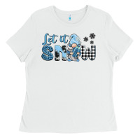 White let it snow gnome Ladies Tee - BarkalooDesign