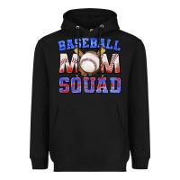 Black baseball mom squad Heavyweight Hoodie - texasbilliewilder