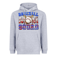 Heather Grey baseball mom squad Heavyweight Hoodie - texasbilliewilder