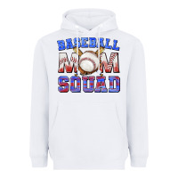 White baseball mom squad Heavyweight Hoodie - texasbilliewilder